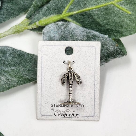 STERLING SILVER by Wheeler Palm Tree Charm NWT - Picture 1 of 7